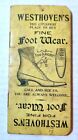1901 Weshoven's Foot Wear shoes pocket notebook, Napoleon, Ohio, history ad