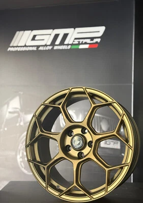 KIT 4 CERCHI IN LEGA 7X18 ALFA MITO ET 30  GMP RACEWAY ORO CORSA - Imagen 1 de 4