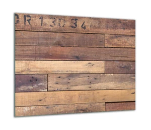 Herdabdeckplatten Ceranfeldabdeckung Spritzschutz Glas 60x52cm Holz - Bild 1 von 12