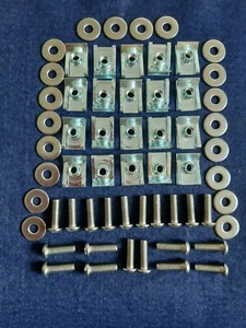 JAGUAR  XJ X350 03 -09 CLIPS FOR UNDERTRAY BELLY PAN  STAINLESS BOLTS pack 20 - Picture 1 of 4