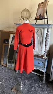 Vintage  Long Sleeve Fall Dress Size 10 - Picture 1 of 9