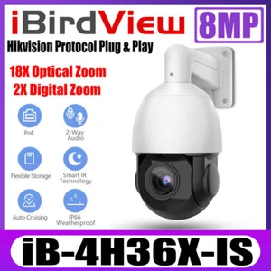 Cámara iBirdView Hikvision Protocol 8MP 36x Zoom Audio bidireccional IP66 POE IP PTZ - Imagen 1 de 12