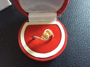 FAVOLOSO ANELLO IN ARGENTO PLACCATO IN ORO CON CITRINI NATURALI mis 18 - Imagen 1 de 1
