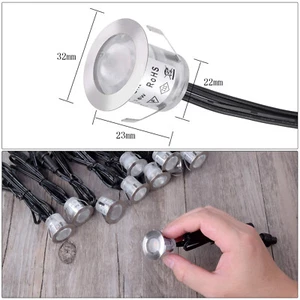 10/16 x 0.6W Boden Einbaustrahler LED Leuchte Außenlampe Minispot Wasserdicht - Bild 1 von 16