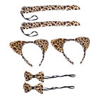  6 Pcs Katzenkostüm Für Kinder Leopardenohren Cartoon-Stirnband Einzigartig