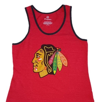 Fanatics Chicago Blackhawks Womens Large Tank Top Red Sleeveless NHL Hockey - Image 1 of 4