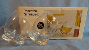 Vintage New n Box Rosenthal Schnaps-Eier Studio Shot Glass Set 2 Egg Rolling Bar - Picture 1 of 5