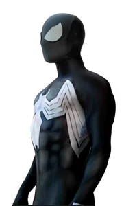 Verbesserter schwarzer Venom Spider-Man Overall Cosplay Anzug Kostüm Halloween Party - Bild 1 von 13
