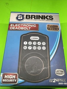 Cerrojo electrónico Brinks Tuscan Bronze EZ 2 instalación fácil programa 1 bloqueo táctil - Imagen 1 de 4