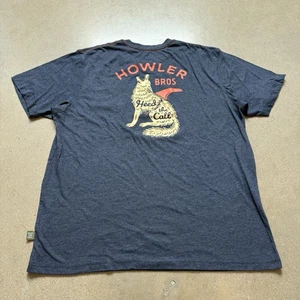 Camiseta de bolsillo Howler Bros para hombre XL azul gris jaspeado Heed The Call manga corta - Imagen 1 de 6
