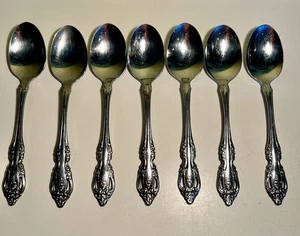 Set of 7 Oneida Brahms Oval Soup Spoons 6 7/8" Stainless Flatware Community - Picture 1 of 9