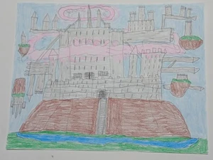 Paradox Castle. With Crayons. Size 8.5 X 11 Inches - Picture 1 of 5