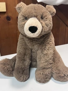Jellycat Woody Soft Brown Teddy Bear Plush 10” Sitting Tan Snout EUC - Picture 1 of 3