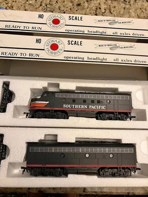 Stewart HO Scale F7A & F7B Phase 1 Late SP Black Widow #9160 & 9161 Old Stk. NEW - Image 1 of 3