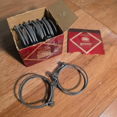 10 Vintage Murray Double Wire Heater Hose Clamps 1  1/2 ID Heater Hose USA #178 - Image 1 of 4