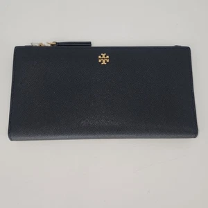 Tory Burch Emerson Black Saffiano Leather Wallet - Picture 1 of 7