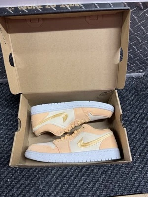 Nike Air Jordan 1 Low SE Celestial Gold Muslin Sail DV0426-200 Women's Size 9.5 - Image 1 of 4