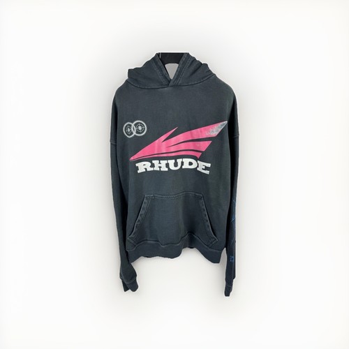 RHUDE FELPA CON CAPPUCCIO OVERSIZE STAMPA LOGO TAGLIA: S VESTIBILITÀ XL+