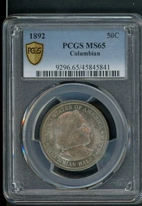 US 1892 COLUMBIAN COMMEMORATIVE SILVER HALF DOLLAR NGC MS 65 A239 - Picture 1 of 2