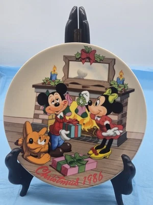 The Disney Collection Christmas 1986 “‘Mistletoe Magic” Plate LTD ED#699**53-17 Foto 1 de 3