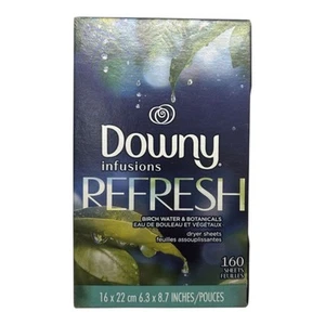 Downy Infusions REFRESH 160 Ct. Hojas Secadoras-Agua de Abedul/Botánicos - Imagen 1 de 1