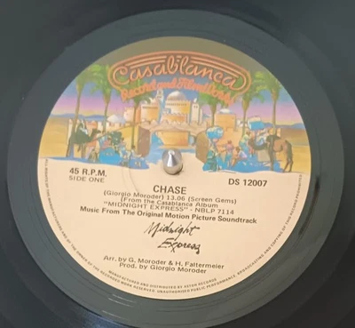 Giorgio Moroder ‎– Chase / Love's Theme - 1979 12" single VG+, cover VG - Image 1 of 2