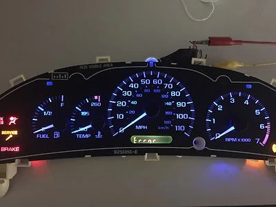 00, 01, 02, 03, 04, 05 Cavalier Sunfire speedometer cluster. REBUILT, Blue LED's - Image 1 of 4