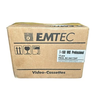 Box of 10 - EMTEC T-160 VHS Professional Video-Cassettes 344172NP - Image 1 of 3