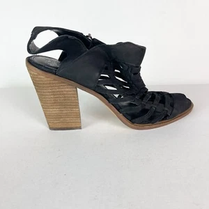 Vince Camuto NWOB Women's Kessey Woven Leather Sandals Black Size 12M - Picture 1 of 12