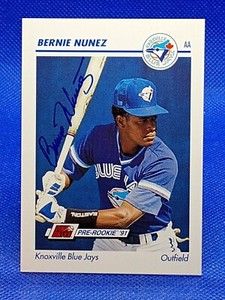 AUTOGRAPH AUTO 1991 Impel Line Drive Pre-Rookie #363 Bernie Nunez