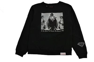 Diamond Supply Co. ETERNAL CREWNECK Black Grey Pullover Junior's Sweatshirt Foto 1 de 3