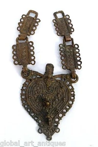 Antique Brass Jewellery Rare Old India Unique Tribal Halloween decor. G18-2 - Picture 1 of 9