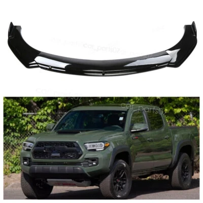 Gloss Black Front Bumper Spoiler Splitter Body Kit For Toyota tacoma US STOCK - Image 1 of 4