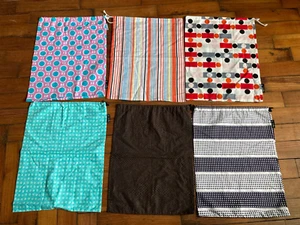 Agnes B Muster Stoff Kordelzug Beutel x 6 Material Basteln - Bild 1 von 8