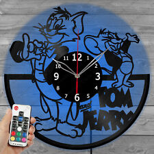 LED Vinyl Clock Tom and Jerry Light Vinyl Record Wall Clock Art Home Decor 1576