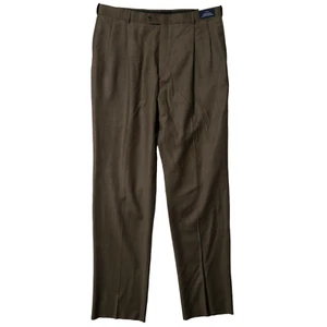 NEU Austin Reed ungesäumte Hose Pants Herren Größe 38 Plissee Kaschmir Wolle braun - Bild 1 von 12