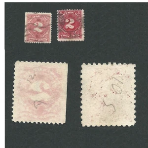 Scott J38 (pink back, p12, SWM) & J53 (p10, SWM), beide 2c PORTO FÄLLIG - Bild 1 von 1