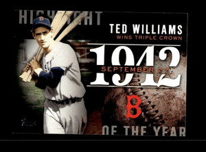2015 Topps Series 2 Highlight of the Year Ted Williams H-38 Boston Red Sox