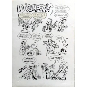 TAVOLA ORIGINALE fumetto RISATISSIME edifumetto ediperiodici elvifrance - Picture 1 of 1