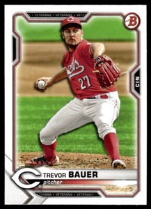 2021 Bowman  #9 Trevor Bauer - Cincinnati Reds