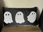 HALLOWEEN CUTE Ghost Cushion Tufted GHOST Pillow 30 x 50cm Home Bargains Spooky