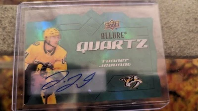 22-23 Allure Quartz *Autograph* Tanner Jeannot aq-tj Sticker Card - Image 1 of 2