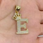 2.10Ct Round Cut Lab Created Diamond Letter ''E'' Pendant 14K Yellow Gold Plated