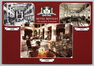 Cartolina HOTEL BENTLEY Alexandria, LA Louisiana 1985 E2 - Foto 1 di 2