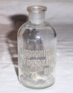 Botella de colección laboratorio de química farmacia, hidróxido de amonio T. C. Wheaton - Imagen 1 de 12
