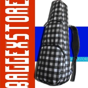 21” Soprano Pattern Print Ukulele Sling Gig Bag (PURPLE/RED/GRAY CHECKER) - Picture 1 of 18