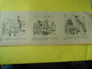 Vignette 19èm Caricature Humour L'éléphant du Nouveau Cirque opération dentaires - Picture 1 of 2