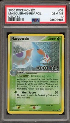 Pokemon Masquerain EX Deoxys Reverse Holo #39 PSA 10 Gem Mint - Image 1 of 2