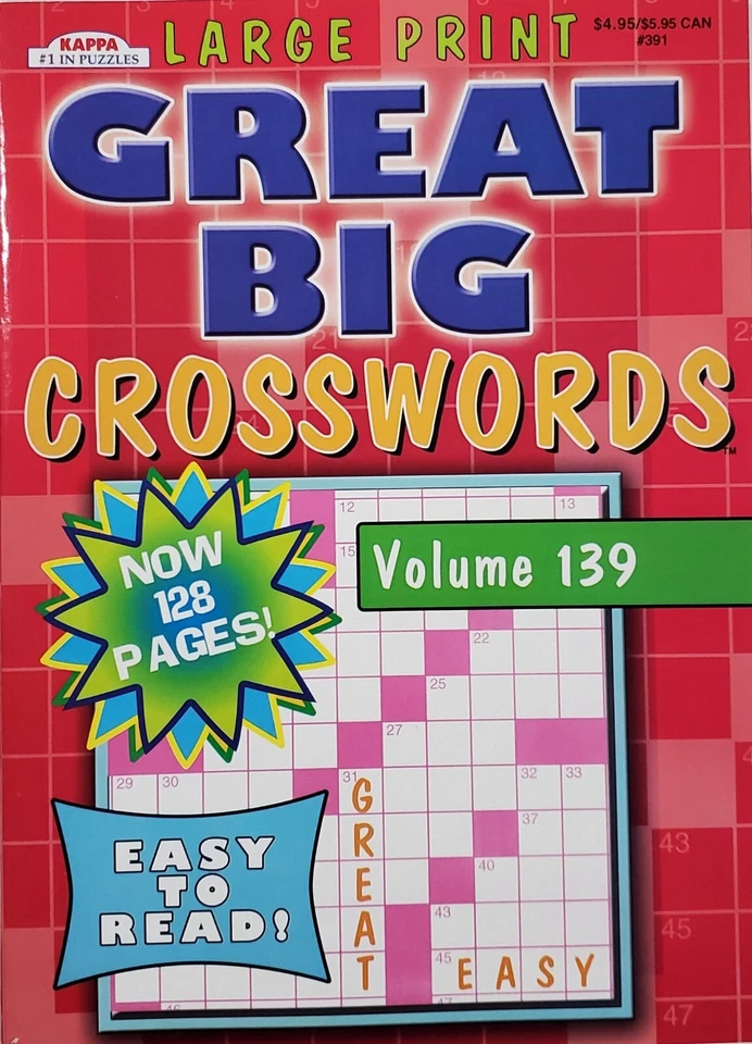 Large Print Great Big Crosswords (All Ne... Kappa book