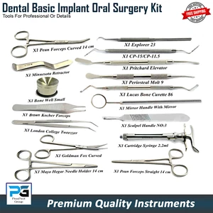 Kit Microchirurgia Dentale Chirurgia Orale Estrazione Impianto - Set di 16pz - Foto 1 di 17